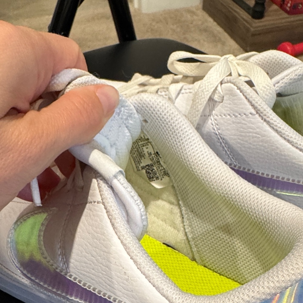 Nike White Shoes with Iridescent Logo - Picture 6 of 6